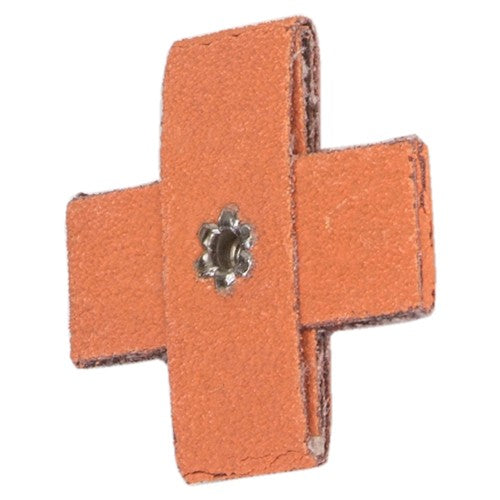 2″ × 2″ × 3/4″ Cross Pad 8-Ply 80 Grit 8-32 Eyelet Ceramic Alumina - Caliber Tooling