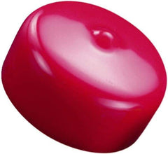 Caplugs - 1-5/16" ID, Round Head Cap - 1.45" OD, 1-1/2" Long, Vinyl, Orange - Caliber Tooling