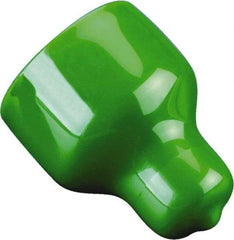 Caplugs - 1.591" ID, Pull-Tab, Round Head Cap - 1-5/8" Long, Vinyl, Green - Caliber Tooling