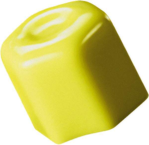 Caplugs - Hex Head Hex Cap - 1-1/64" Long, Vinyl, Yellow - Caliber Tooling