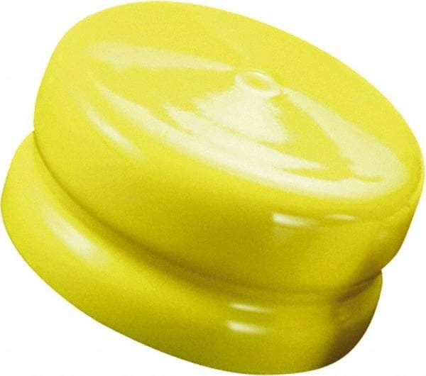 Caplugs - 7.2" ID, Push-On, Round Head Flange Cap - 7.4" OD, 19/32" Long, Vinyl, White - Caliber Tooling