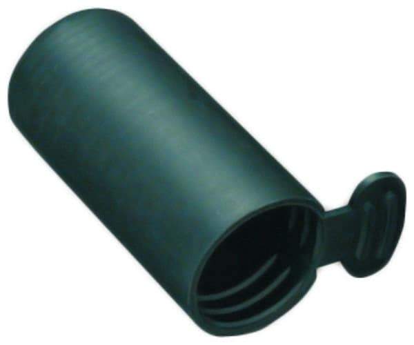 Caplugs - 0.609" ID, Round Head, Tear-Tab Masking Cap - 1-15/64" Long, Vinyl, Black - Caliber Tooling