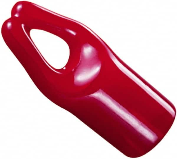 Caplugs - Round Head Hanger Tip Cap - 1" Long, Vinyl, Orange - Caliber Tooling