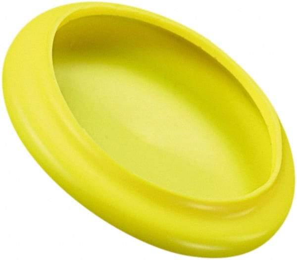 Caplugs - Flexible, Round Head Flange Cap - 6.19" OD, 1/16" Long, Vinyl, White - Caliber Tooling