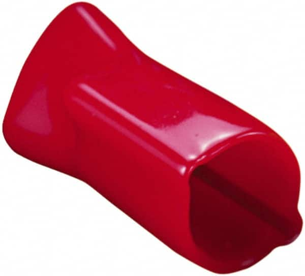 Caplugs - 0.4" ID, Round Head Vented Cap - 0.51" OD, 3/4" Long, Vinyl, Orange - Caliber Tooling