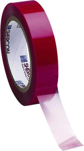 Caplugs - 9/16" Wide x 72 Yd Long Red Polyester Film High Temperature Masking Tape - Series PC11-0562, 3.5 mil Thick - Caliber Tooling