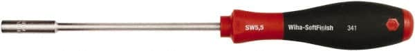 Wiha - 5.5mm Hollow Shaft Nutdriver - Cushion Grip Handle, 14.2" OAL - Caliber Tooling