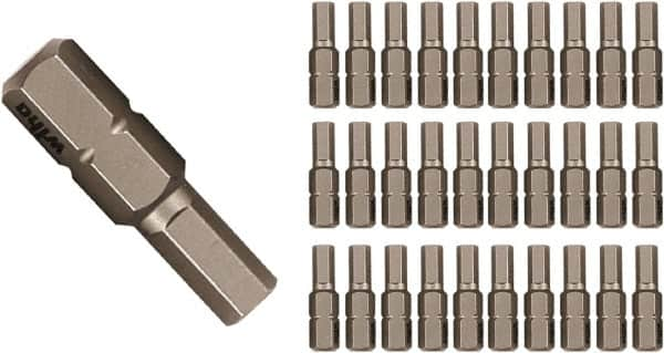 Wiha - 1/4" Hex Screwdriver Bit - 1/4" Drive, 25mm OAL - Caliber Tooling