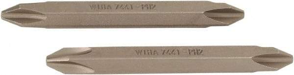 Wiha - #2, Phillips Screwdriver Bit - 1/4" Drive, - Caliber Tooling