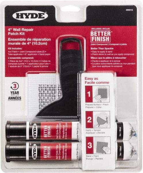 Hyde Tools - 3 oz Kit Drywall/Plaster Repair - White - Caliber Tooling