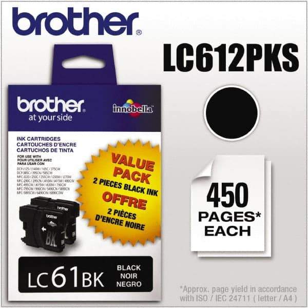 Brother - Black Ink Cartridge - Use with Brother DCP-J140W, 165C, 375CW, 385C, 395CN, 585CW, MFC-250C, 255CW, 290C, 295CN, 490CW, 495CW, J615W, 775CW, 790CW, 795CW, 990CW - Caliber Tooling