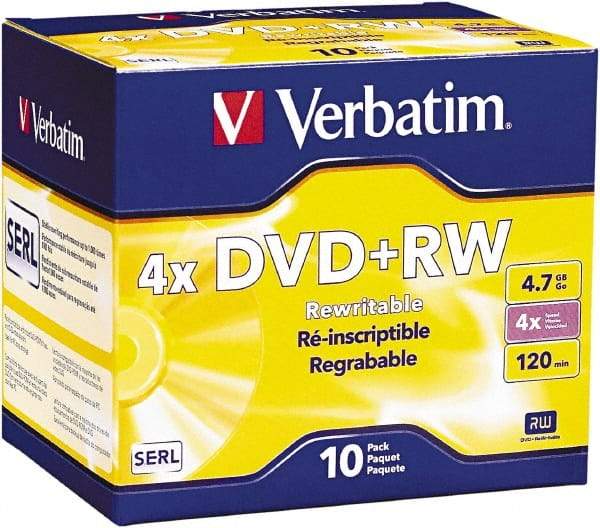 Verbatim - Silver DVD+RW Discs - Use with CD, DVD Drives - Caliber Tooling