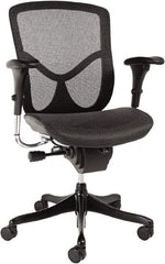 ALERA - 42-3/8" High Ergonomic Multifunction Chair - 28" Wide x 29-1/8" Deep, Breathable-A-Grade Black Mesh Seat, Black - Caliber Tooling