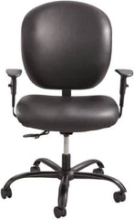 Safco - 38" High Task Chair - 26" Wide x 26" Deep, Vinyl Seat, Black - Caliber Tooling