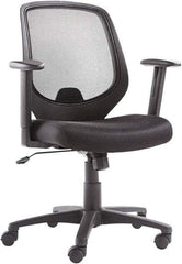 OIF - 40-3/8" High Mid Back Chair - 24" Wide x 22-7/8" Deep, Mesh Seat, Black - Caliber Tooling