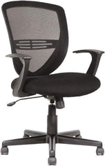 OIF - 39" High Mid Back Chair - 26-1/8" Wide x 26-3/8" Deep, Fabric Mesh Seat, Black - Caliber Tooling