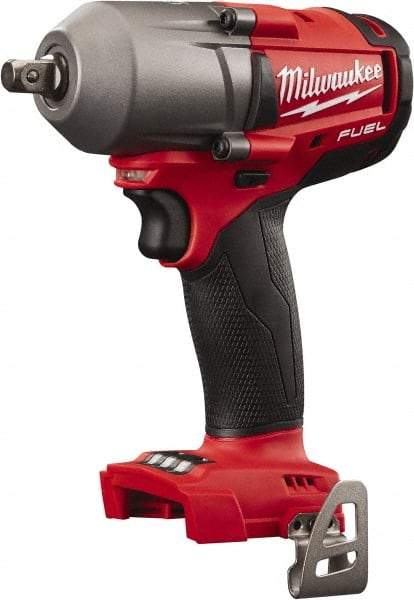 Milwaukee Tool - 1/2" Drive 18 Volt Pistol Grip Cordless Impact Wrench & Ratchet - 0 to 2,400 RPM, 0 to 3,000 BPM, 450 Ft/Lb Torque, Lithium-Ion Batteries Not Included - Caliber Tooling