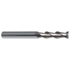 10mm Dia. - 100mm OAL - 45° Helix Bright Carbide End Mill - 2 FL - Caliber Tooling