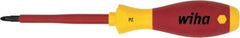 Wiha - #0 Point, 60mm Blade Length Posidrive Screwdriver - 164mm OAL - Caliber Tooling