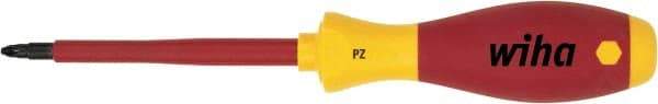 Wiha - #3 Point, 150mm Blade Length Posidrive Screwdriver - 324mm OAL - Caliber Tooling