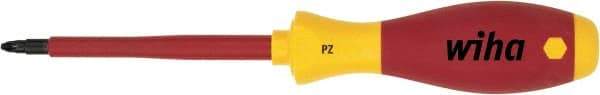 Wiha - #1 Point, 80mm Blade Length Posidrive Screwdriver - 191mm OAL - Caliber Tooling