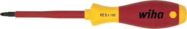 Wiha - #2 Point, 100mm Blade Length Posidrive Screwdriver - 218mm OAL - Caliber Tooling