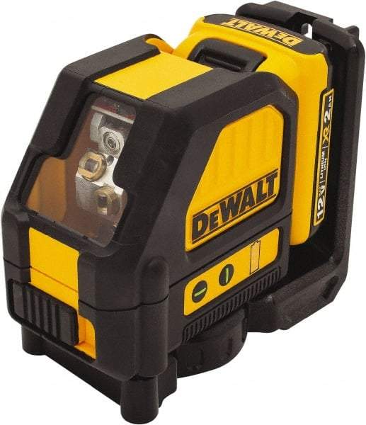 DeWALT - 2 Beam 165' Max Range Self Leveling Cross Line Laser - Green Beam, 1/8" at 30' Accuracy, 17-3/4" Long x 13" Wide x 6-1/8" High, Battery Included - Caliber Tooling