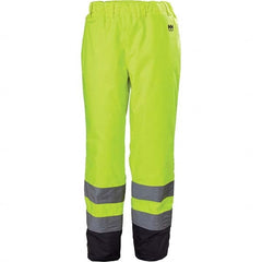 Helly Hansen - Size L Hi-Vis Yellow & Charcoal Rain & Wind Resistant & Waterproof & High Visibility Rain Pants - Caliber Tooling