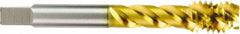 OSG - 1/2-13 UNC, H3, 3 Flutes, Plug Chamfer, Oxide Finish, Powdered Metal Spiral Point STI Tap - 3-13/16" OAL, 1-13/16" Thread Length, 0.36" Square Size, 3B Class of Fit, Series 314 - Exact Industrial Supply