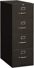 Hon - 18-1/4" Wide x 52" High x 26-1/2" Deep, 4 Drawer Vertical File - Steel, Charcoal - Caliber Tooling