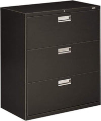 Hon - 36" Wide x 40.88" High x 19-1/4" Deep, 3 Drawer Lateral File - Steel, Charcoal - Caliber Tooling