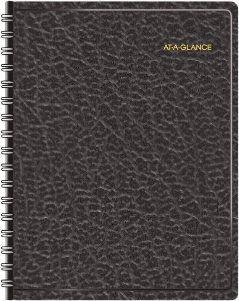 AT-A-GLANCE - 365 Sheet, 8-1/2 x 11", Appointment Book - Black - Caliber Tooling