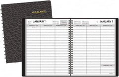 AT-A-GLANCE - 26 Sheet, 5 x 8", Weekly Planner - Black - Caliber Tooling