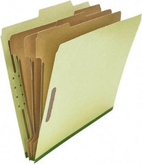 UNIVERSAL - 8-1/2 x 11", Letter Size, Green, Classification Folders with Top Tab Fastener - 25 Point Stock, Right of Center Tab Cut Location - Caliber Tooling