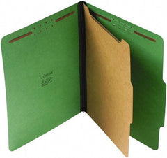 UNIVERSAL - 8-1/2 x 11", Letter Size, Emerald Green, Classification Folders with Top Tab Fastener - 25 Point Stock, Right of Center Tab Cut Location - Caliber Tooling