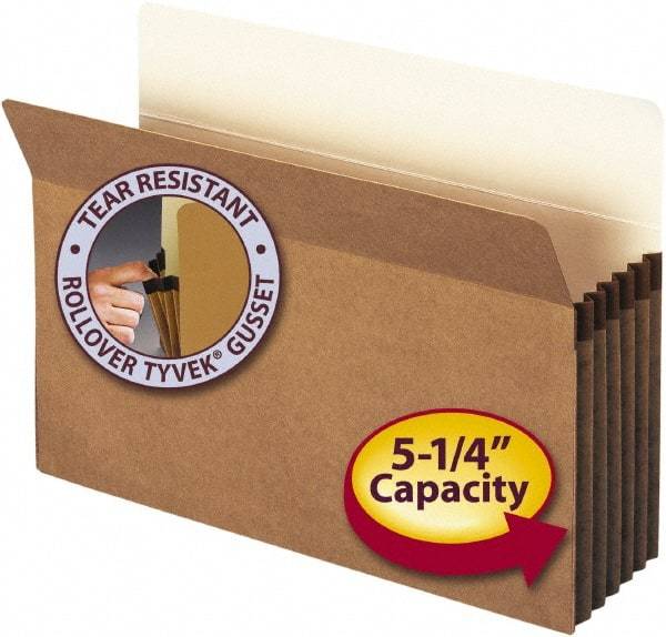 SMEAD - 9-1/2 x 14-1/2", Legal, Brown, 5-1/4" Expanding Wallet - 11 Point Stock, Straight Tab Cut Location - Caliber Tooling