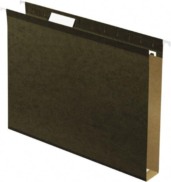 Pendaflex - 8-1/2 x 11", Letter Size, Standard Green, Hanging File Folder - 11 Point Stock, 1/5 Tab Cut Location - Caliber Tooling