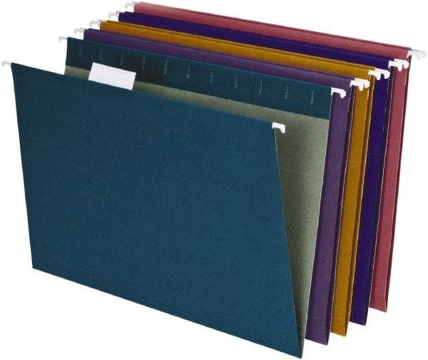 Pendaflex - 8-1/2 x 11", Letter Size, Assorted Colors, Hanging File Folder - 11 Point Stock, 1/5 Tab Cut Location - Caliber Tooling