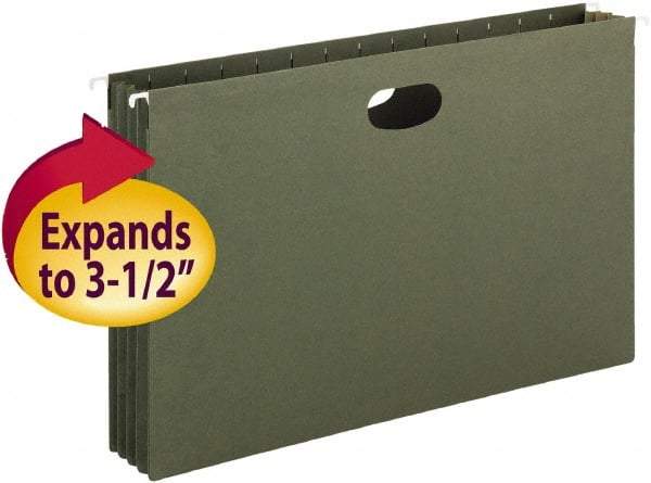 SMEAD - 9-1/2 x 14-1/2", Legal, Standard Green, Hanging File Folder - 11 Point Stock - Caliber Tooling