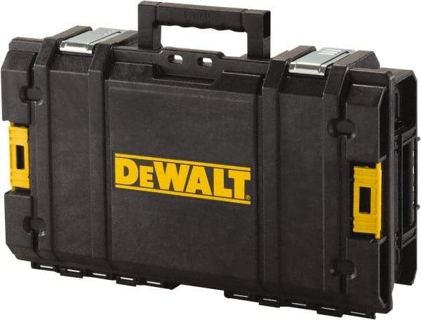 DeWALT - 1 Piece, Black Suitcase - 13-1/4" Deep x 6-1/4" High x 21-3/4" Wide, Storage Pockets, (4) Deep Large Cups - Caliber Tooling