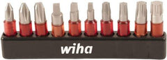 Wiha - Bit Set - #1 to #3, 1/4" Drive, Phillips, Square, Torx Point - Caliber Tooling