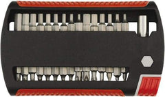 Wiha - 31 Piece, 1/4" Drive Screwdriver Insert Bit Set - #1 to #3 Phillips, 5/64 to 1/4" Hex, 2 to 6mm Hex, T7 to T25 Torx, 4.5, 5.5 & 6mm Slotted - Caliber Tooling