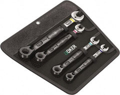 Wera - 4 Piece, 7/16" to 3/4", Combination Wrench Set - Inch Measurement Standard, Chrome Vanadium Finish, Comes in Nylon Pouch - Caliber Tooling