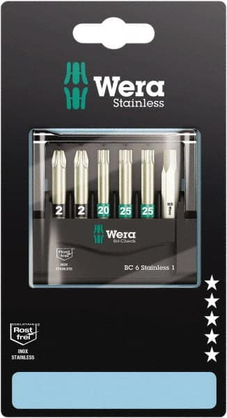 Wera - Posidriv Bit Set - 1/4" Drive - Caliber Tooling