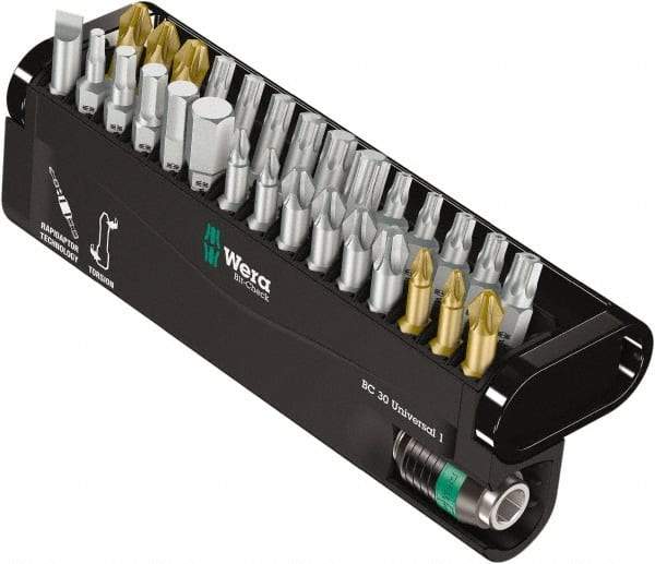 Wera - Power & Impact Screwdriver Bit Sets Point Type: Slotted; Hex; Phillips; Torx; Pozidriv Tool Type: Slotted; Hex; Phillips; Torx; Pozidriv - Caliber Tooling