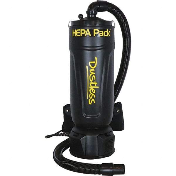 Dustless Technologies - 2.5 Gal, Polyethylene Tank, Dry, HEPA Backpack Vacuum - 11.6 Amps - Caliber Tooling