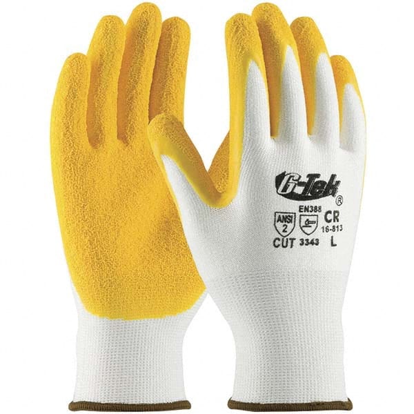 PIP - Size L, ANSI Cut Lvl A2, Puncture Lvl 3, Abrasion Lvl 3, Latex Coated PolyKor Cut Resistant Gloves - Caliber Tooling