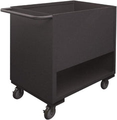 Durham - 1,200 Lb Capacity, 1 Shelf, 4-Sided Steel Stock Truck - 24" Long x 48" Wide x 41-1/4" High, Phenolic Wheels - Caliber Tooling