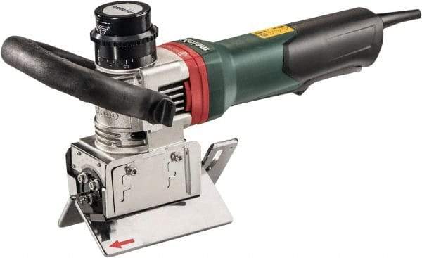 Metabo - 0 to 90° Bevel Angle, 3/8" Bevel Capacity, 12,500 RPM, 840 Power Rating, Electric Beveler - 13 Amps, 1/4" Min Workpiece Thickness - Caliber Tooling