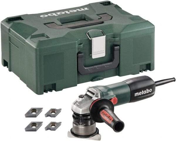 Metabo - 45° Bevel Angle, 5/32" Bevel Capacity, 11,500 RPM, 470 Power Rating, Electric Beveler - 8 Amps, 1/8" Min Workpiece Thickness - Caliber Tooling